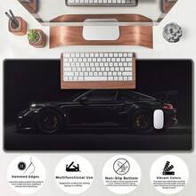 1 buah Mousepad 911 GT3 RS: Alas Meja Mobil Hitam & Putih Agresif, Alas Meja Gaming Kantor, Aksesori Meja, Aksesori Komputer, Alas Anti Selip dan Tepi Jahit, Alas Mousepad Keyboard, Alas Meja Panjang Komputer untuk Gaming dan Kantor - MultiWarna - View 6