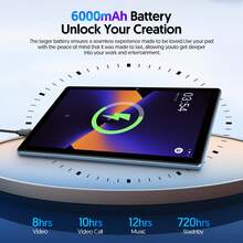 Android Tablet 10 Inch, Android 15 Tablet, 12GB (3+9 Expansion) RAM+64GB ROM 1TB Expand, 6000mAh Battery, 2 In 1 Tablet With Optional Keyboard, Quad-Core Tablet PC, WiFi, 2MP+8MP Dual Camera, 1280*800 FHD IPS Screen - Black Keyboard Set+Blue Tablet - View 5