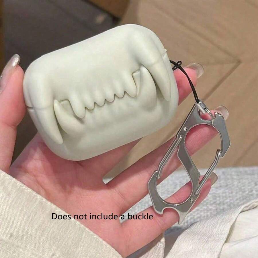 1个虎牙图案保护套 - 兼容Apple Pro 2、 3、新款第四代及其他蓝牙耳机保护套，耳机保护壳， Pro保护套，保护套，保护套，保护套 - 虎牙耳機盒 - 查看 1