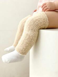 1/6 Pairs Baby Toddler Thick Double-Sided Fleece Warm Leg Warmers, Autumn/Winter - Multicolor - View 12