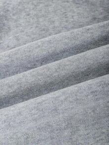 Women's Casual Long Sleeve Crew Neck Sweatshirt With Roman Print - Cozy Polyester, Machine Washable, Non-Stretch Fabric For Fall & Winter (2) - 淺灰色 - 查看 5