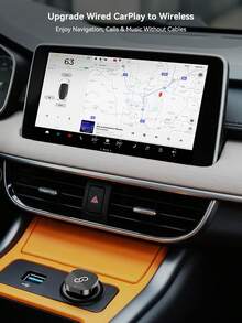 Spedal 2025款无线CarPlay/Android Auto适配器，Type-C USB转换器，有线转无线，自动连接稳定，兼容2016年及之后车型和iOS 10+/Android 11系统