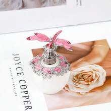 1个40毫升粉色蜻蜓水钻玻璃滴管香水瓶，可重复灌装使用，便携式香水油瓶，优雅家居装饰配件，梳妆台装饰，仅限手洗，女士个人护理用品，时尚香水储存瓶，精致装饰，高端品质，时尚化妆品配件，轻便旅行分装配件（仅含瓶子） - 彩色 - 查看 16