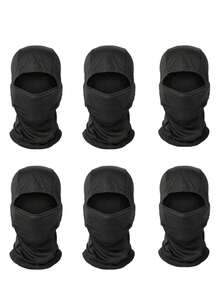 1个/2个/多件装男女通用拉法帽，纯色透气滑雪面罩，适合骑行、徒步、攀岩等户外活动