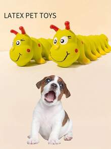 Dog Chew Toy, Green Plush Squeaky Chew Toy, Interactive Tug Of War Toy, Self-Entertainment Companion Toy, Rubber Dog Toy - Multicolor - View 5