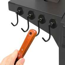 R Grill Hooks 4 Pack Heavy Duty,Non-Slip Magnetic Hook For Grill Utensils,Strong Magnetic Hooks For Traeger FBlacksstone Pit Boss Camp Chef Z Grills BBQ Grill Accessories,1.26inchBlackMagneticHooks4PCS - Móc nam châm màu đen 1,26 inch, 4 chiếc - Xem 1