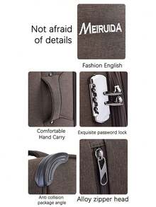 Vali kéo PP thời trang, vali xách tay phổ biến chất lượng cao dành cho cả nam và nữ khi đi công tác, hộp đựng đồ cho học sinh - Hộp đựng xe đẩy cắm trại PP có khóa kéo thời trang - Xem 8