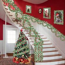 Christmas Decorations Tinsel Garland With Snowflake Christmas Tree, Silver Shiny Metallic Twist Christmas Garland For Home Tree Mantle Stairs Indoor Outdoor Holiday Party Decor - 聖誕樹和雪花 - 查看 3