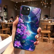 Funda de teléfono moderna y deslumbrante con cubierta trasera de vidrio, adecuada para  15 Pro Max, 15 Plus,  14 Pro Max, 14 Plus, 13 Pro Max, 12 Pro Max, 11 Pro Max. - Colores mixtos - Ver 3