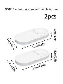 Gói 2 khay trang trí hình elip 25 x 11 cm, khay silicon màu đen dùng cho phòng tắm, khay màu đen, khay trang trí phòng tắm, màu đen, thích hợp cho phòng ngủ, nhà bếp, nhà vệ sinh, lưu trữ tinh dầu - Nhiều màu - Xem 16