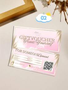 1pc Custom Luxury Gold & Beige Beauty Gift Voucher, Editable Double-Sided Salon Gift Certificate, Christmas Canva Template, Printable Beauty Voucher,Custom Photo,Text Message And QR Code Luxury Gift Voucher,Personalized Gifts,Customized Christmas Gifts,Christmas - Multicolor - View 13