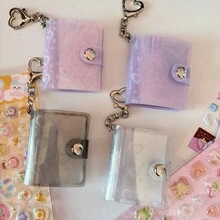 Transparent Color 2-Inch PVC Sleeve ID Photo Album With Changing Heart-Shaped Mini Storage For Stickers - Multicolor - View 9