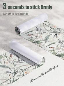 1 卷/45 厘米 * 100 厘米 树枝上的小鸟和树叶，复古插画风格适用于家庭装饰、厨柜、桌椅、房间背景、家庭装修、DIY、防水、防污、易清洁、自粘、即撕即贴壁纸、墙贴、壁纸墙贴房间装饰墙面装饰浴室装饰墙面艺术家居装饰客厅墙纸房屋装饰卧室装饰房间装饰用品客厅装饰壁纸 - 彩色 - 查看 3