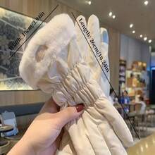 1 Pair Of Ladies' Warm Gloves, With Thick Lining, Windproof And Waterproof, Touch Screen Design, Suitable For Cycling, Driving, Outdoor Sports, Skiing And Commuting, Suitable For Autumn And Winter Seasons, Winter Gloves, Functional Gloves, Sports Gloves, Breathable Material, Reinforced Stitching, All-Season Gloves, Warm Gloves, Commuters - màu đen - Xem 6