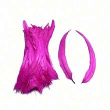 25-30cm 10-12" 10PCS Carnival Headpiece Plumes - Long Feathers For Mask Headband Rave Party - Multicolor - View 17