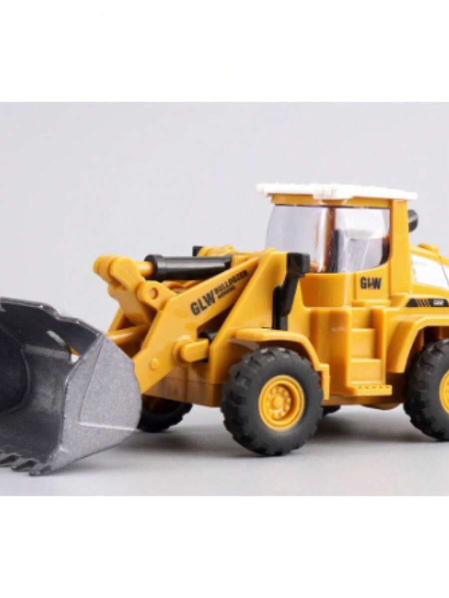 Miniature Excavator Roller Compressor Scale 1:50 With Friction XZ-1794 - Backhoe - View 1