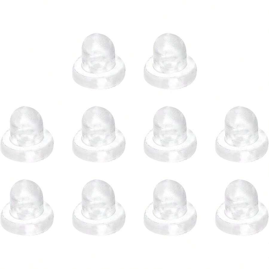 Uxcell Earring Backs, 150pcs - Silicone Earring Backs Studs, Soft Earring Backs Replacements Slip Stoppers Fish Hook Earring Hoops (,6mm),Soft Silicone,Secure & Non-Slip,Breathable & Non-Stuffy - 50 - View 1