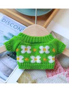 1pc Christmas Car Gear Shift Knob Cover, Universal Holiday Dust Cover, Figurine Replacement Clothing Accessory, Sweater Backpack Hanging Decor, Fashionable Mini Knitted Sweater Decoration - Multicolor - View 10