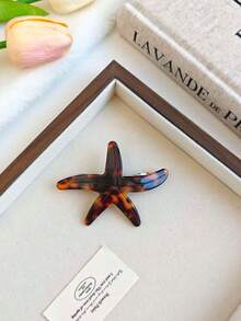 1pc/2pcs New Elegant Acetate Starfish Hair Clips, Versatile Spring Clamps, Suitable For All Seasons - Multicolor - View 15