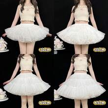 Women's Petticoat Tutu Skirt, Multi-Layer Mesh, Elastic Waist, Lolita Costume Accessory