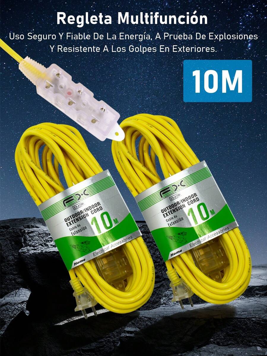 Extension Cords - 10 Metros -- 2 Piezas - View 1