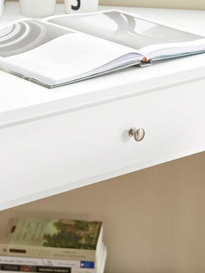 SoBuy FWT31 W, Wit Corner Desk, Triangle Tafel Bureau Drawer, Home Office Computer Workstation view 6