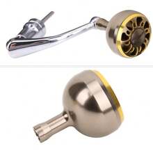 Keenso Perilla de Carrete de Pesca de 38 mm, Perilla de manija de Rueda de Pesca de Metal para carretes giratorios Modelo 2000-6000 MEOS - Café dorado - Ver 11