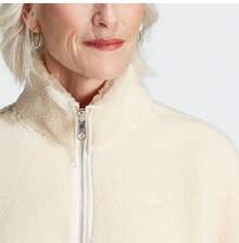 New Women's Adidas Plush Warm Sports Jacket - Champagne - View 6