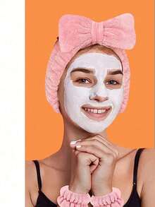 16pcs Bowknot Coral Fleece Headband Set For Washing Face, Cute Headband, Wrist Band And Plush Hair Tie With Flower Hair Clip For Women Accessories Home Bathroom Decor Fall Decor Back To School Hair - Multicolor - View 4