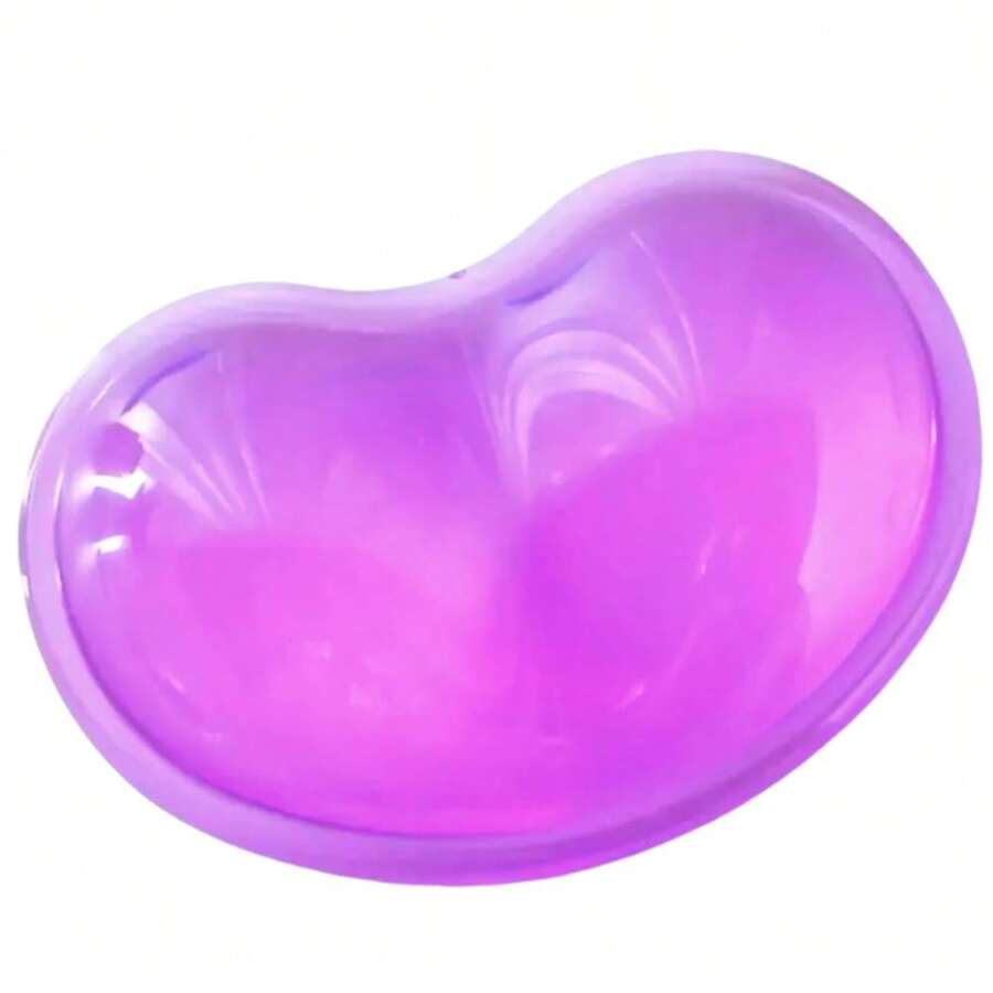 Ergonomic Gel Wrist Rest Pad For , Computer  Wrist Support For Arm Pain Relief, Heart-Shaped Cute Hand Wrist Cushion For Home And Office WorFKing Gaming Anti-Fatigu,Purple - 紫色 - 查看 1