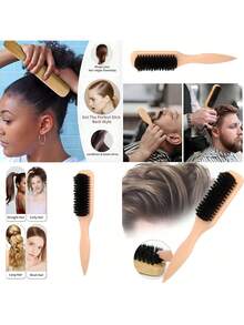 1pc Unisex Hair Comb/Beard Brush, Fragrance-Free Professional Hair Styling Comb, Gradient Comb And Haircut Cleaning Brush, Smooth Grooming Tool, Thick/Thin Hair Brush, Suitable For National Day, Bathroom, Scalp Massage, Back To School, Travel & Daily Life, Christmas, Christmas Decoration, Christmas Gift - one-size - View 11