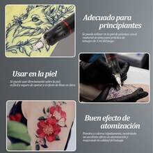 Maquina para Tattoos Kit Completo, Kit para Tattoos Profesional para Tattoos, Tattoo Kit con Piel sintética para práctica, Agujas de cartucho, Frascos pequeños de tinta para tatuar, Kit Completo De Pistola De Tatuaje Para Principiantes, Máquina De Tatuaje Profesional - Negro - Ver 4