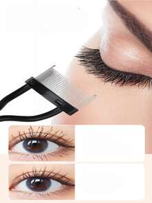 Eyelash Comb Semi-Arc Stainless Steel Needle Eyelash Comb False Eyelash Comb Tool - Multicolor - View 8