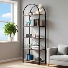 Bookcases - 5 Layers - Brown - View 6