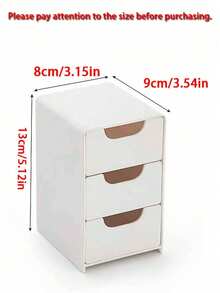 2pcs Mini 3-Tier Drawer Storage Box, Suitable For Storing Jewelry, Hair Accessories, Earrings And Other Small Items, Furniture, Office, Study, Bedroom, Bathroom. 3-Tier Desktop Storage Box, Office Storage Box, Jewelry Storage Box, Drawer Makeup Storage Box, Autumn Bedroom Decor, Desktop Organization, Home Desk And Drawer Organizer, Christmas Decoration, Christmas Gift, Valentine's Day Gift, New Year Gift (1/2pcs Available) - Multicolor - View 12