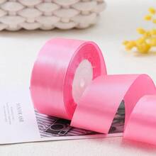 1 卷 0.6 厘米/4 厘米宽缎带，适用于蝴蝶结、蛋糕和 DIY 工艺品，