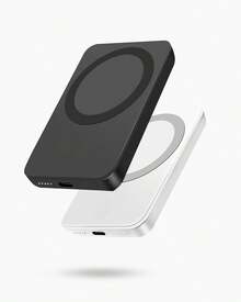 2025 Upgraded 5000mAhMagSafe Wireless Power Bank | 20W Fast Charging Ultra-Slim Magnetic Battery Pack | Hands-Free Stand Compatible With IPhone 12-17 Plus/Pro Max | Portable Emergency Charger For Summer Outdoor Travel Camping Hiking, Ideal Gift - 黑色 - 查看 3