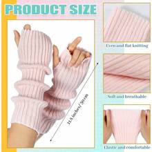 6 Pairs Arm Kawaii Warmers Sleeves Cute Y2k Japanese Style For Women Girls Costume School, 6 Colors - 馬卡龍 - 查看 2
