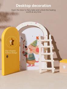 梦幻仙女老鼠城堡大门装饰摆件，生日礼物，可爱动物娃娃屋装饰，童话大门，感恩节圣诞节礼物，牙仙许愿门