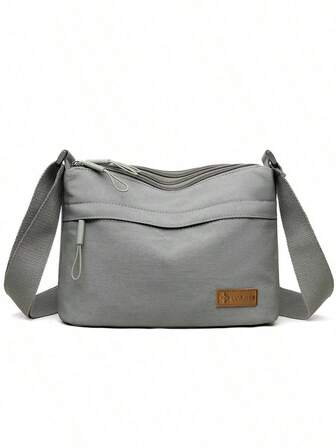 1 st vattentät axelväska, 1 st unisex casual nylon axelväska med justerbar rem, vattentät dragkedja, enaxlad axelväska med flera fickor, enfärgad, polyesterfoder, lämplig för shopping, plånbok, handväska, unga kvinnor, universitetsstudenter, nygifta, kontorsdamer. Perfekt för kontor, universitet, arbete, affärer, pendling, utomhusaktiviteter, resor och vandring