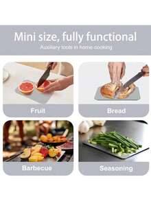 Stainless Steel Cutting Board, Double-Sided Stainless Steel Cutting Board, Suitable For Cutting Meat, Vegetables And Fruits In The Kitchen, Easy To Clean 100% Pure Titanium Cutting Board, Suitable For Kitchen Use Titanium Cutting Board, Suitable For Cutting Meat, Fruits And Vegetables Stainless Steel Cutting Board, Suitable For Kitchen Use - Multicolor - View 9