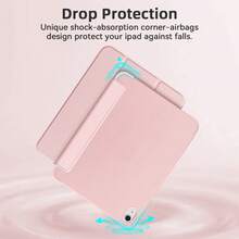 DANYCASE Tablet Hülle mit Stifthalter für iPad A16 Air 11 M3 M2 Pro 11 M4 M5 7. 8. 9. 10.2" 10. 10.9 Air 4 Air 5 Eckschutz Design - Pink - Übersicht 5