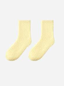 LUVLETTE 1/3/5 perechi de șosete de pluș pentru femei, șosete calde din fleece groase pentru dormit, acasă, maternitate, toamnă/iarnă, mărime universală 35-43 - Multicolor - Vizualizare 25