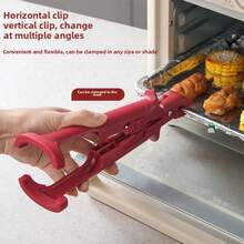 2 piezas de pinzas resistentes al calor para la cocina - Guantes de horno para platos, tazones y vaporizadores calientes | Con protección para los dedos - Multicolor - Ver 5