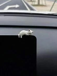 1pc Cute Sleeping Corgi Ornament – Car Dashboard Decor & Desktop Organizer, No Power Needed, Adhesive Pad, Excellent Gift For Dog Lovers (Christmas/Valentine's Day/Birthday) – Home/Office/Car