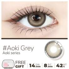 UYAAI 1 Pair - Natural Enlargement Color Contact Lenses, Large Diameter, Suitable For Dates, Daily Wear, And Parties - Aoki Grey - View 4