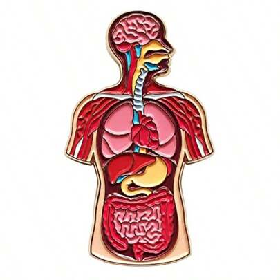 Pinsanity Pin de solapa esmaltado de anatomía humana