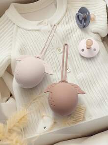 1pc Silicone Pacifier Holder Case For Baby, Lemon Shape Cute Portable Pacifier Storage Case, Baby Soft Silicone Container Box Pacifier Case Pouch For Newborns Accessories - 1pc - View 9