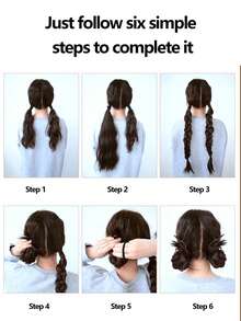 Dos piezas de cabello sintético trenzado, de aproximadamente 18 pulgadas de largo, adecuadas para uso diario. - Multicolor - Ver 9