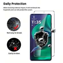 ZMZE 3pcs High Definition Tempered Glass Screen Protector, Compatible With Edge 60, Stylus G, Stylus 5G, 2025, G54, Power G, Play 2025, G05, E40, E30, E20, Edge 30 Neo, Edge 20 Lite - Anti-Scratch, 9H Hardness, High Transparency, Full Coverage Protection Film - 3pcs - View 4